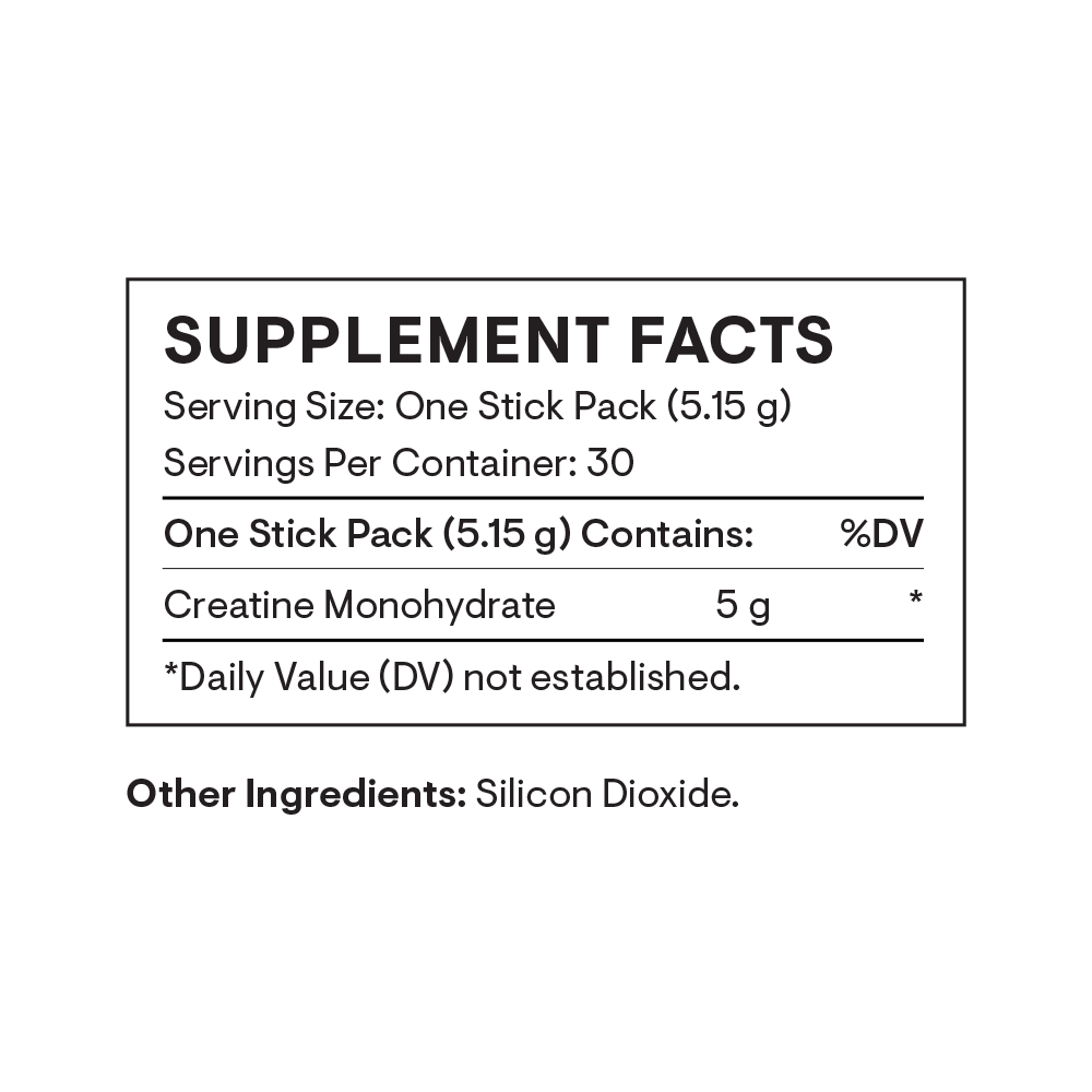 Creatine Travel Packs Dietary Supplement 30 ct